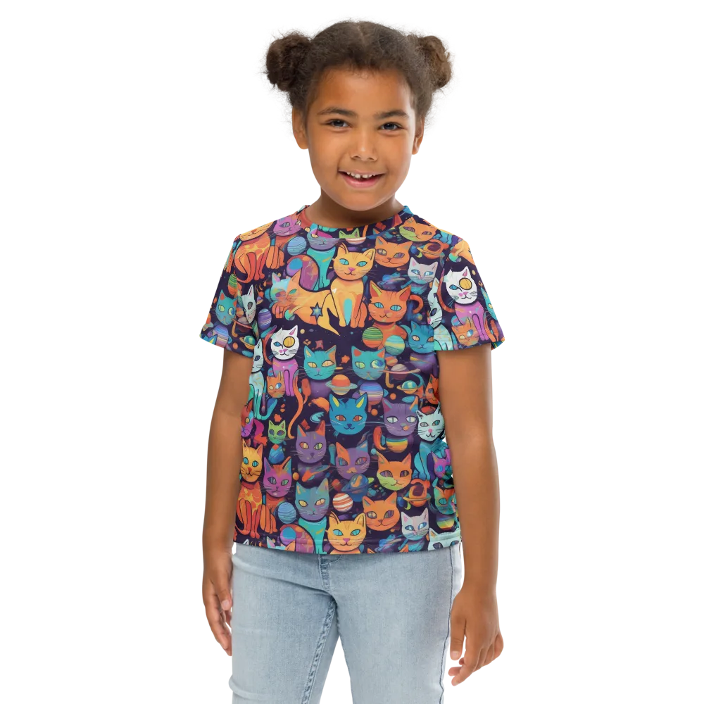 Nebula Whiskers on Kids Crew Neck T-Shirt — Front