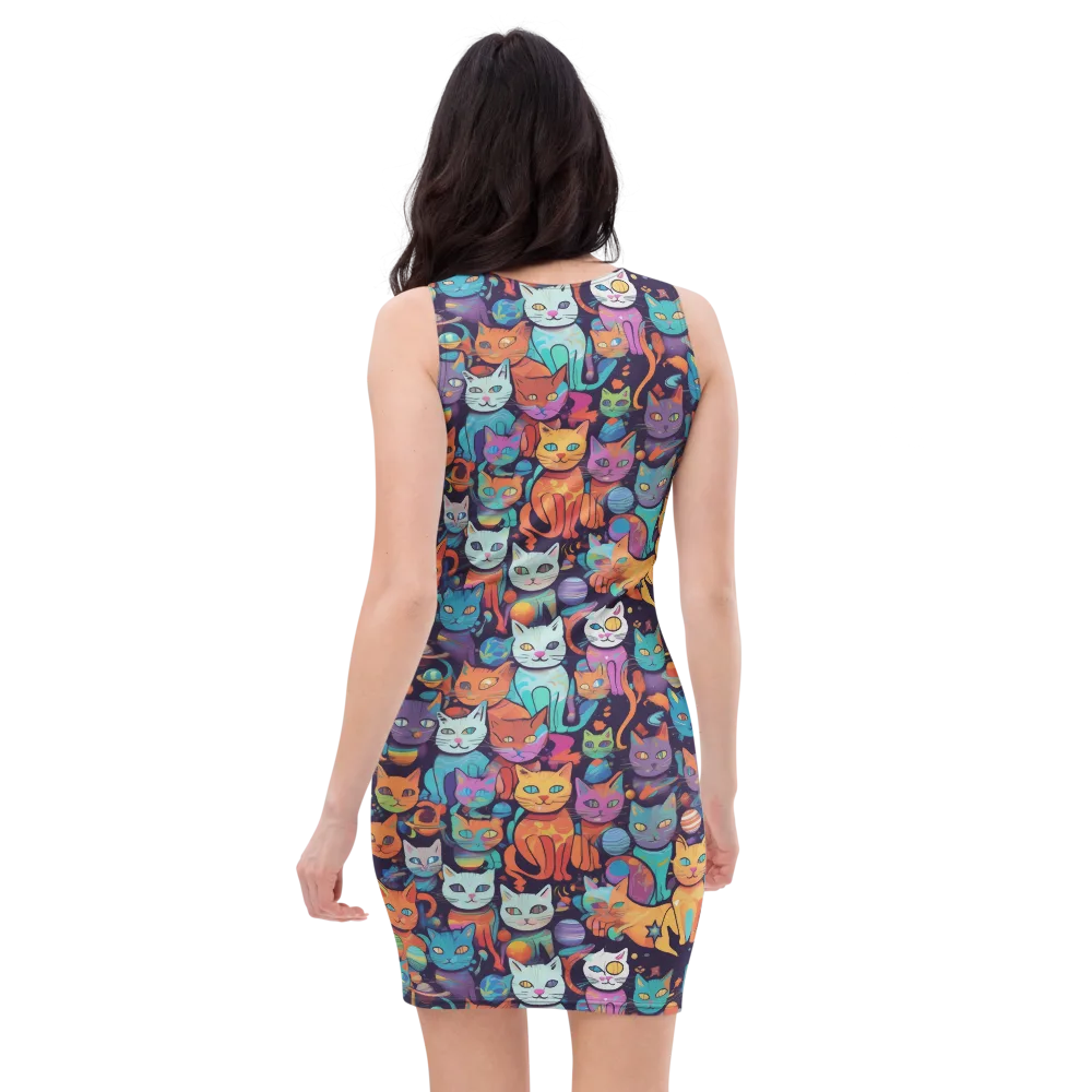 Nebula Whiskers on Bodycon Dress — Back