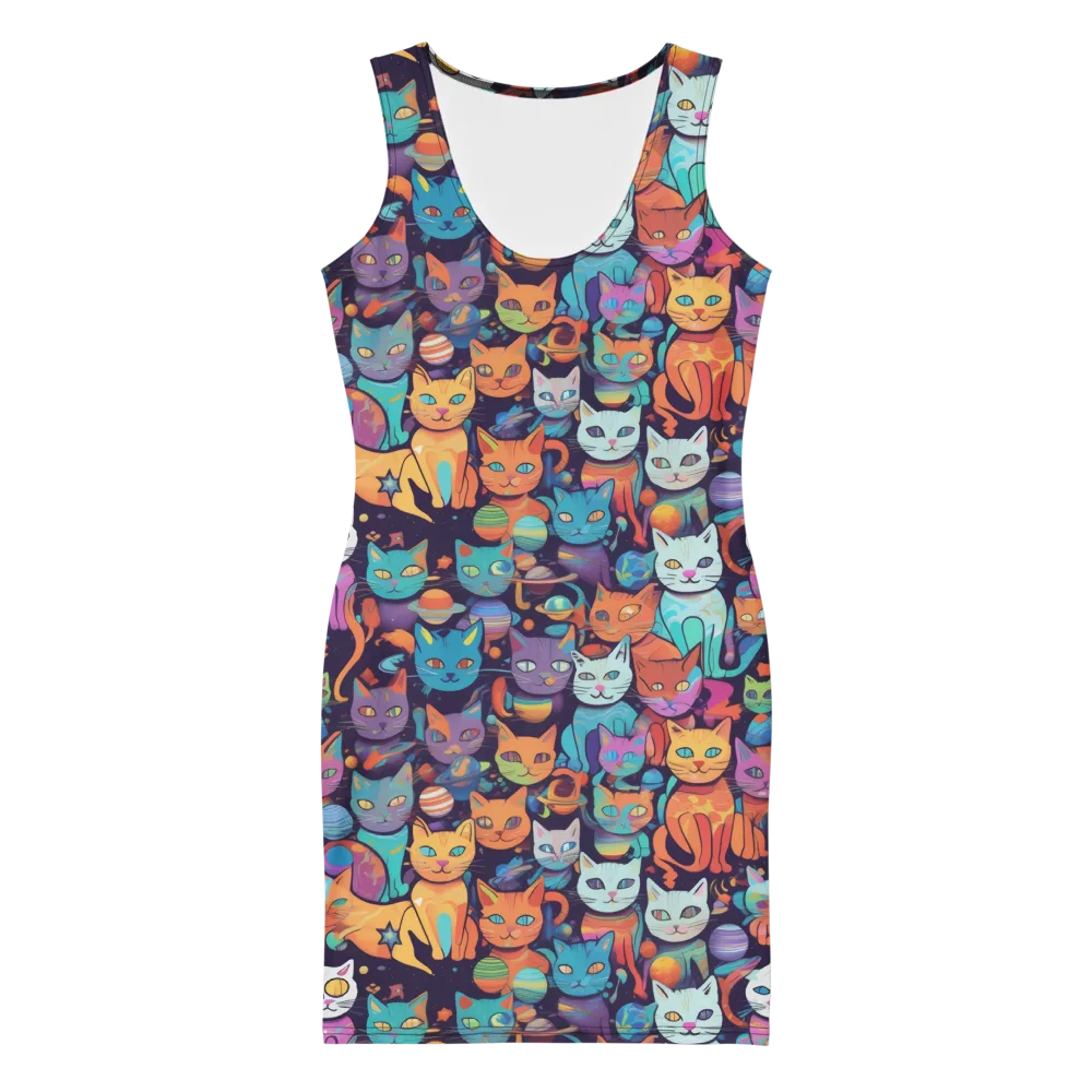 Nebula Whiskers on Bodycon Dress — Front