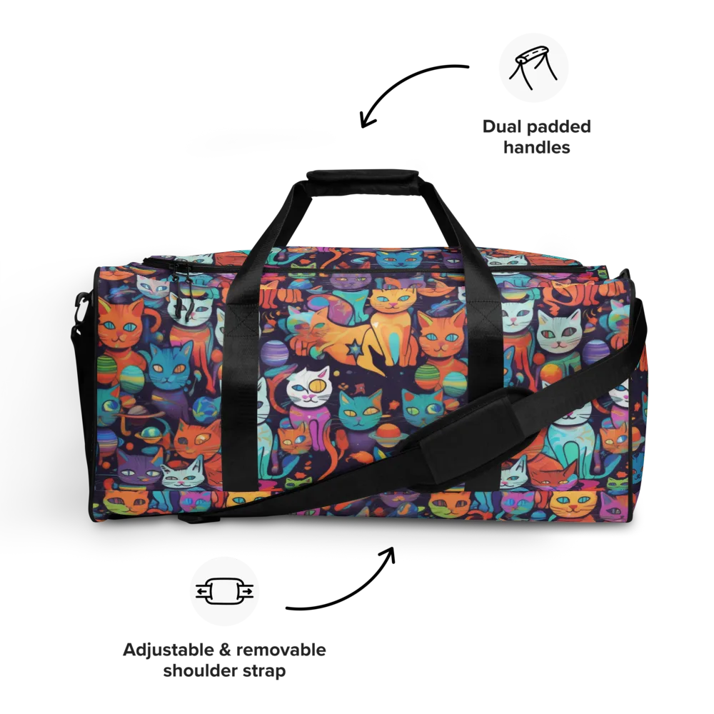 Nebula Whiskers on Duffle Bag — Front