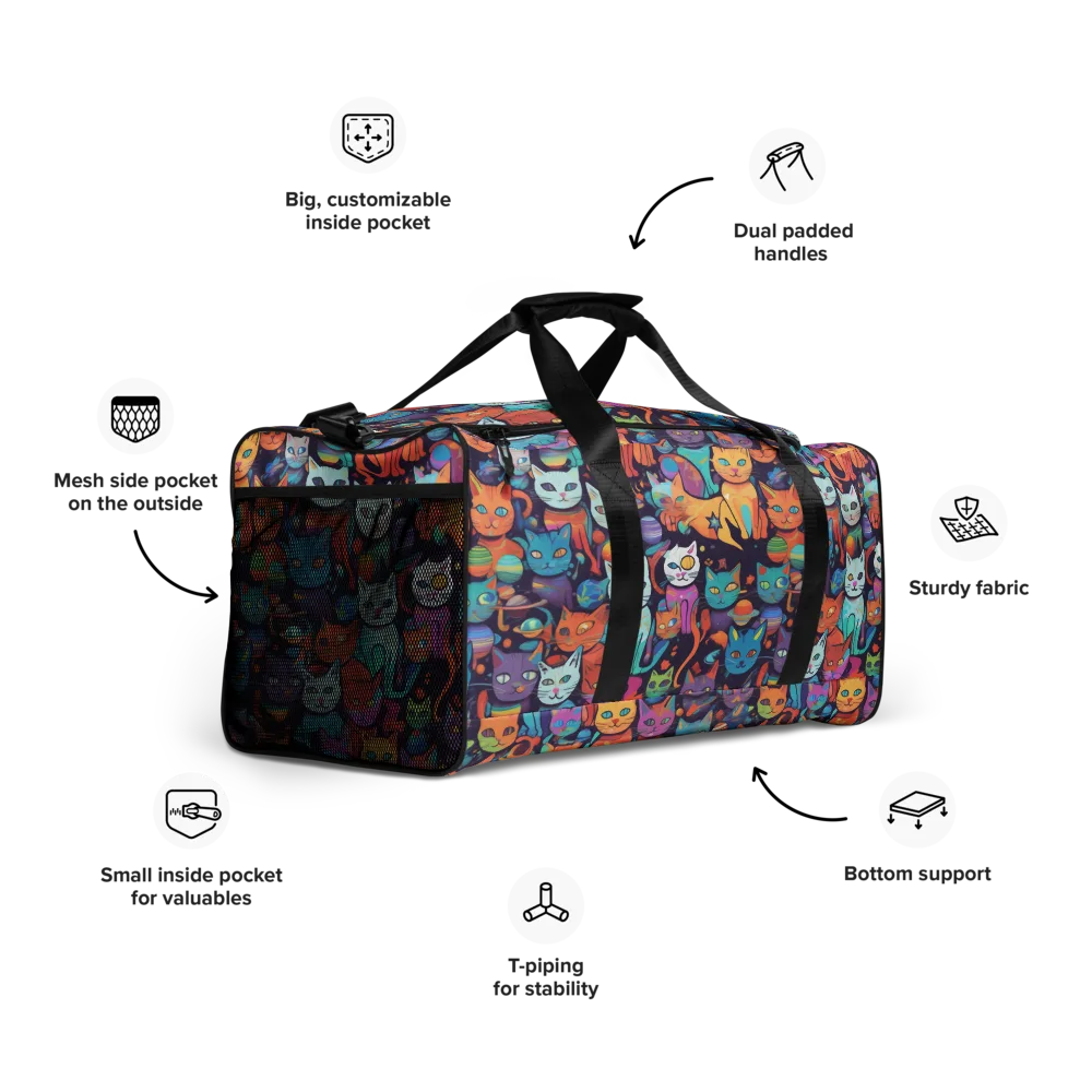 Nebula Whiskers on Duffle Bag — Right Front