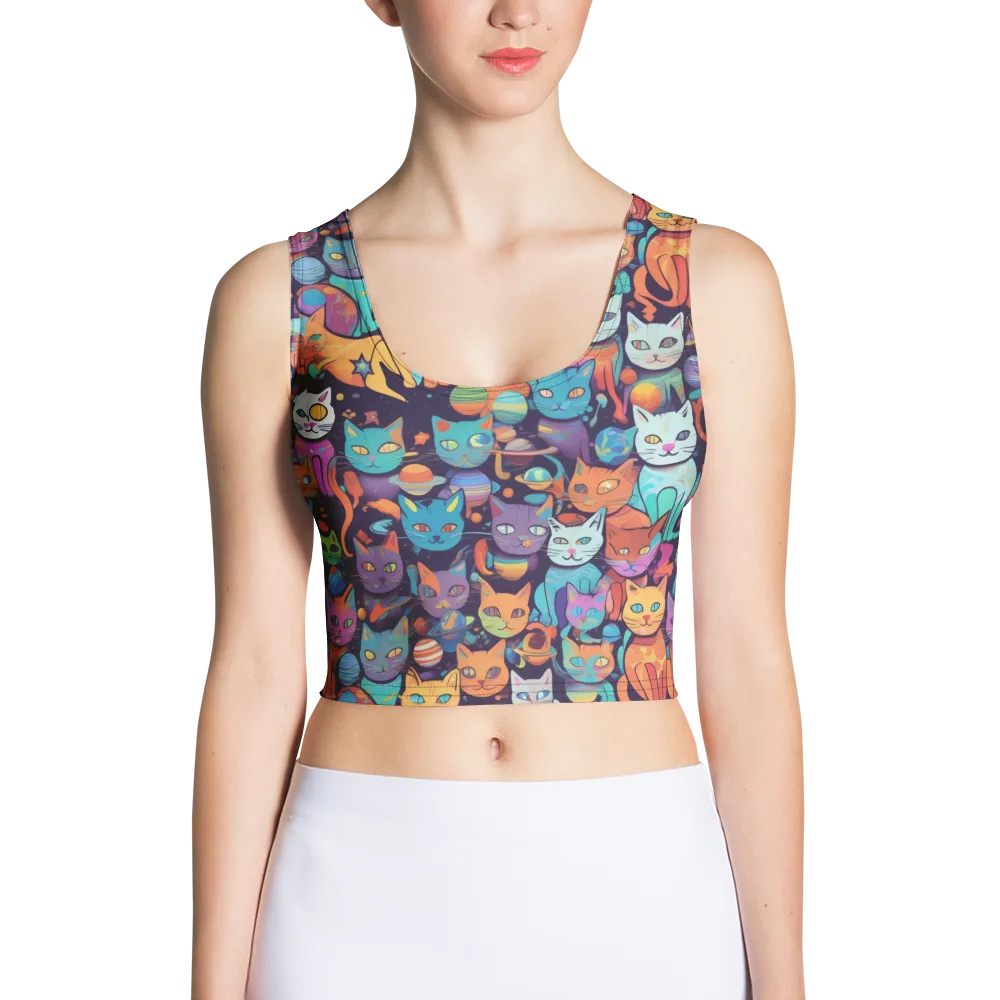 Nebula Whiskers on Crop Top — Front