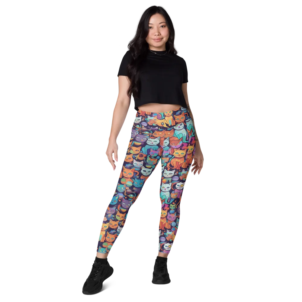 Nebula Whiskers on Leggings with Pockets — Front