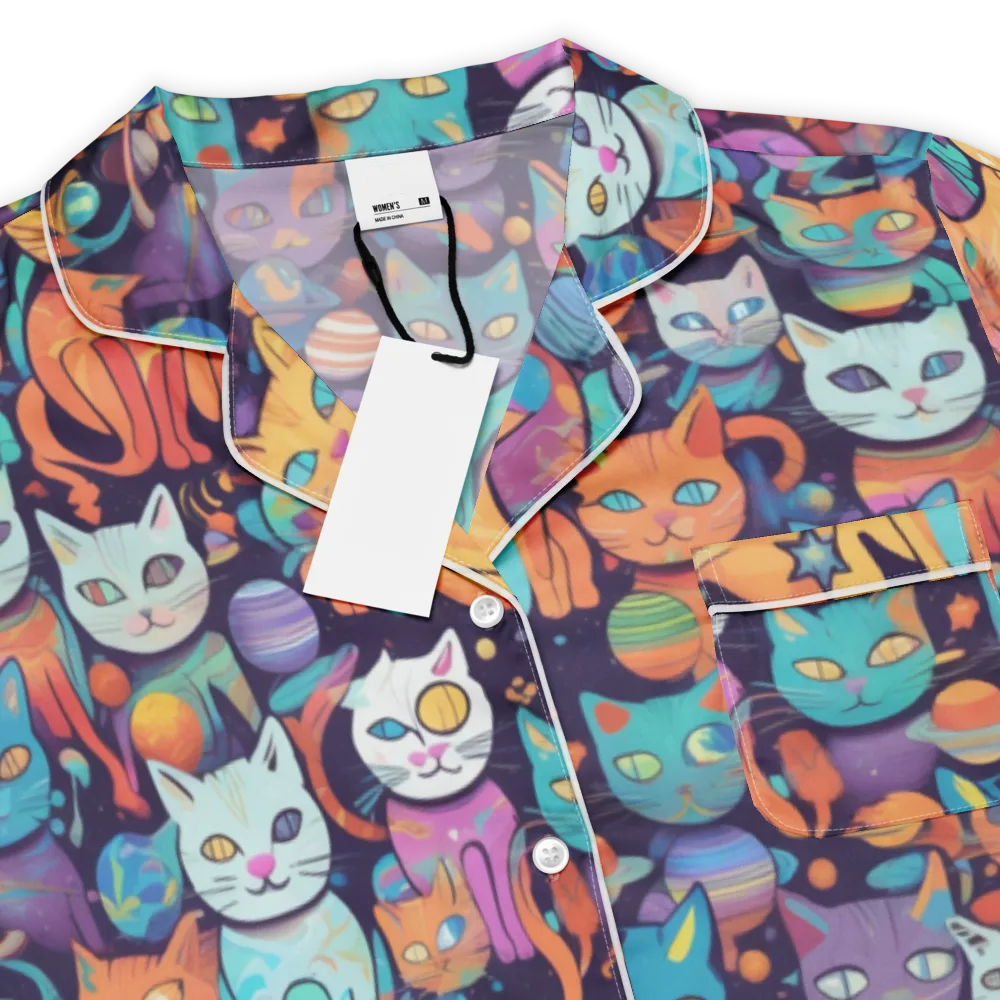 Nebula Whiskers on Women's Short Sleeve Pajama Top — Product details