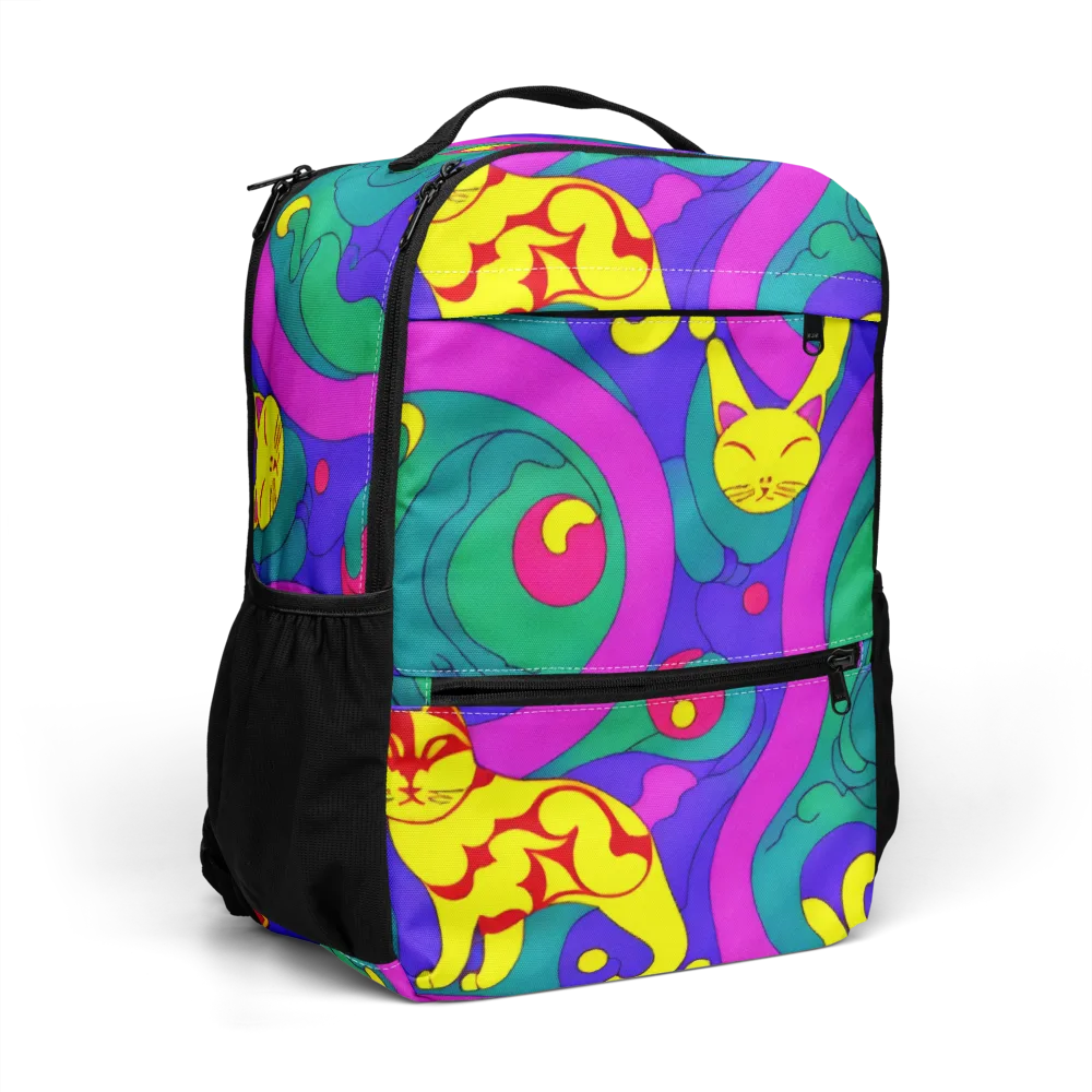Neon Cat’s Cradle on Utility Backpack — Right Front