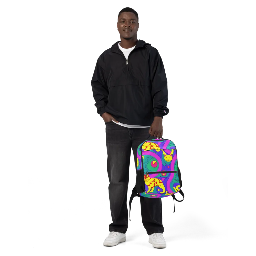 Neon Cat’s Cradle on Utility Backpack — Front