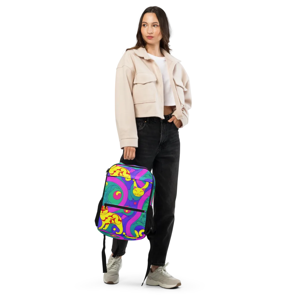 Neon Cat’s Cradle on Utility Backpack — Front