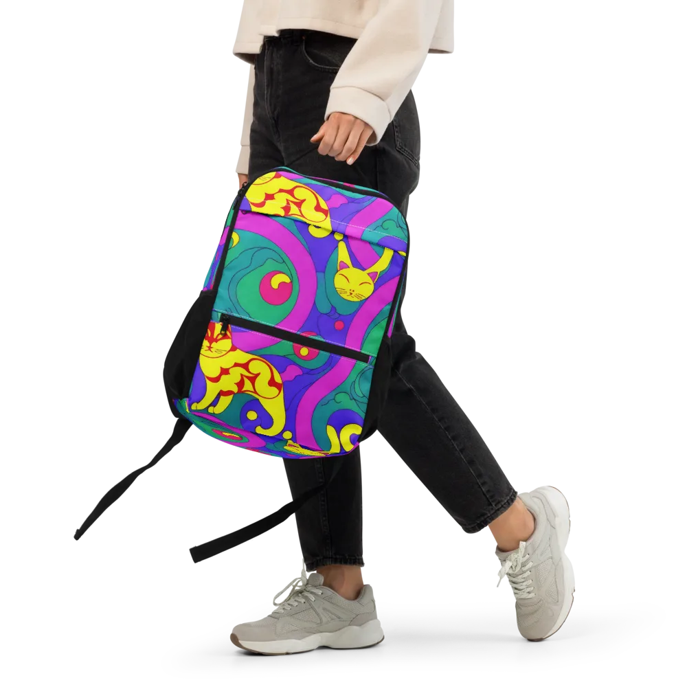 Neon Cat’s Cradle on Utility Backpack — Front