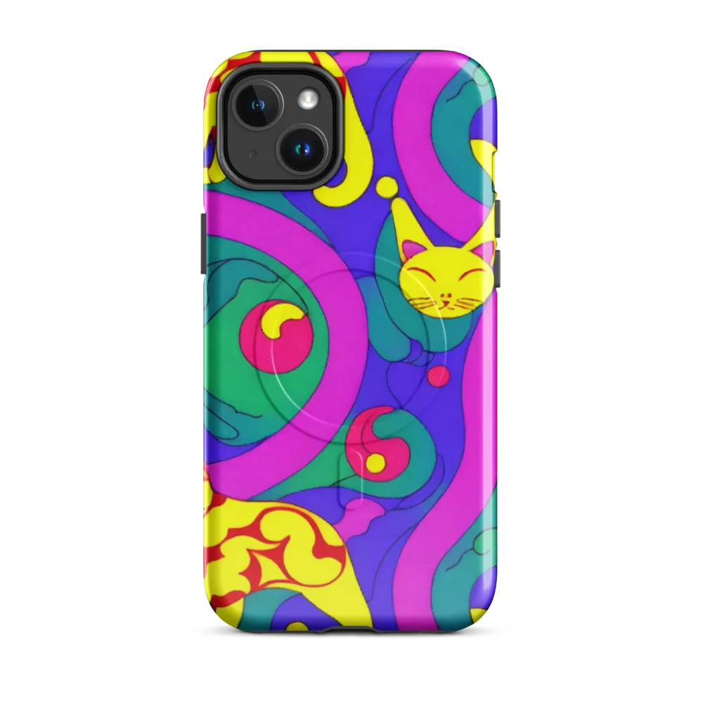 Neon Cat’s Cradle on MagSafe Tough Case for iPhone® — Front