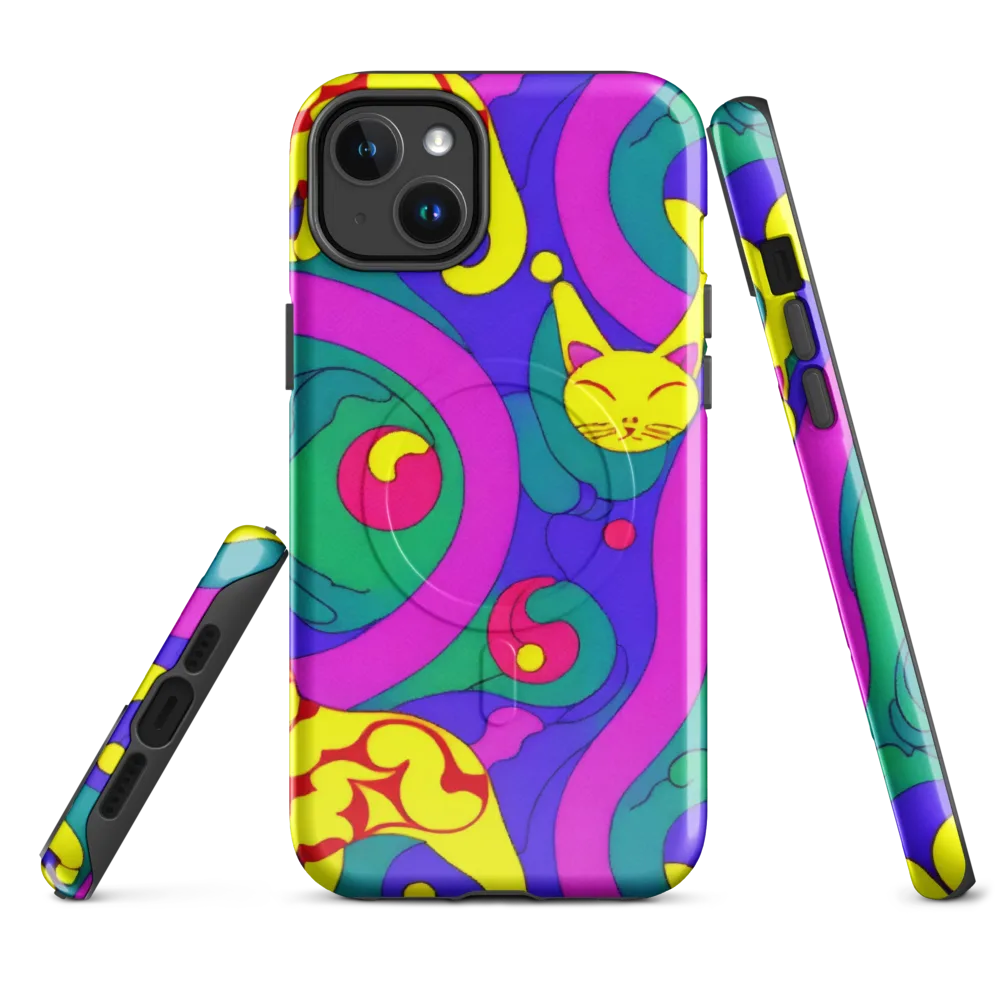 Neon Cat’s Cradle on MagSafe Tough Case for iPhone® — Front