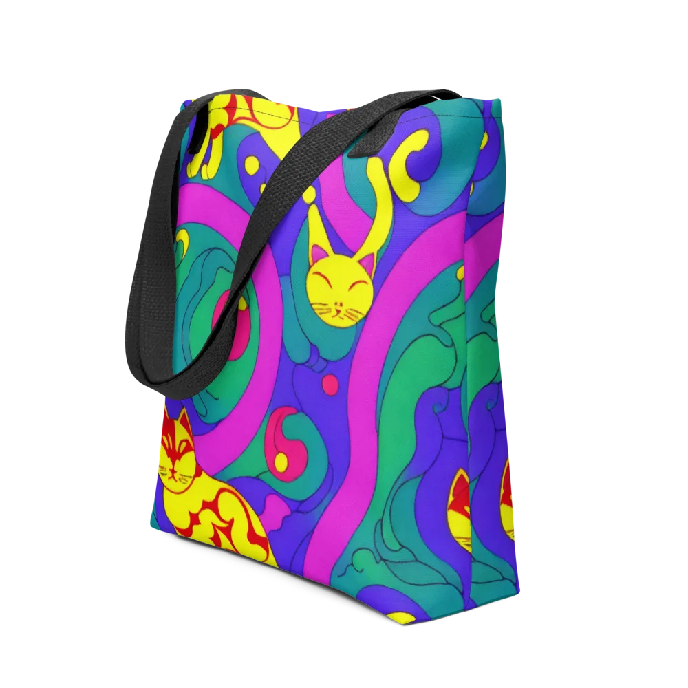Neon Cat’s Cradle on Tote Bag — Front