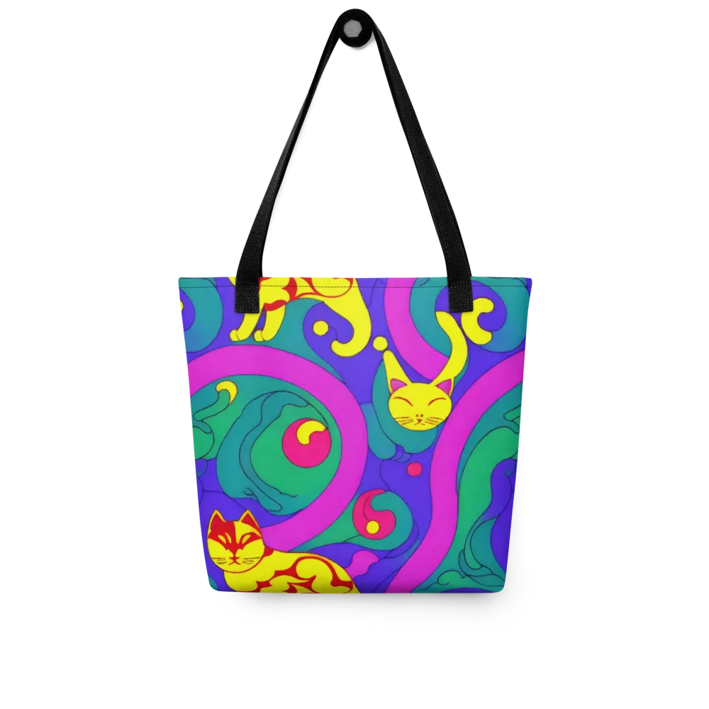Neon Cat’s Cradle on Tote Bag — Front