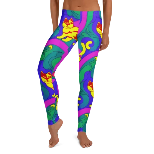 Neon Cat’s Cradle on a Leggings