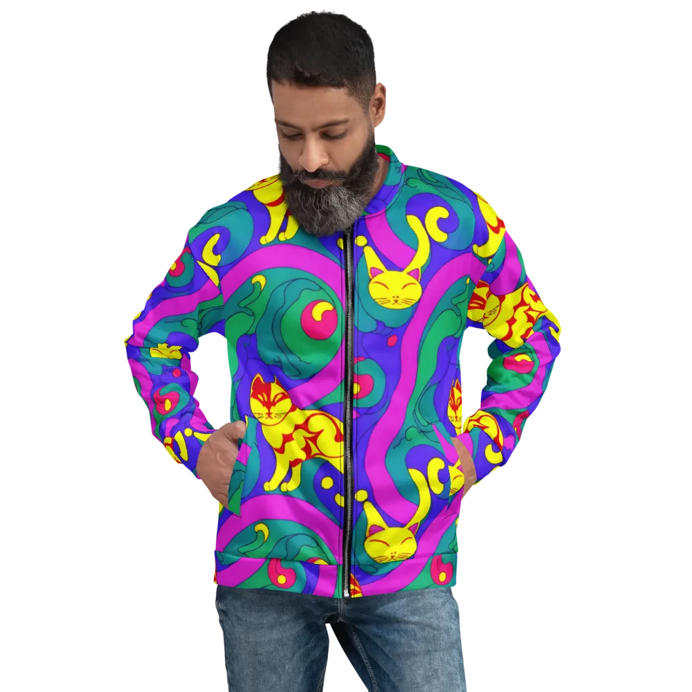 Neon Cat’s Cradle on Bomber Jacket — Front