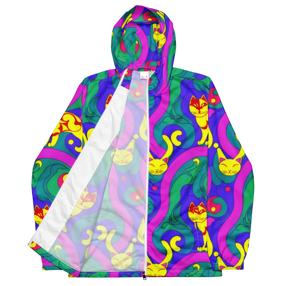 Neon Cat’s Cradle on Men's Windbreaker — Front