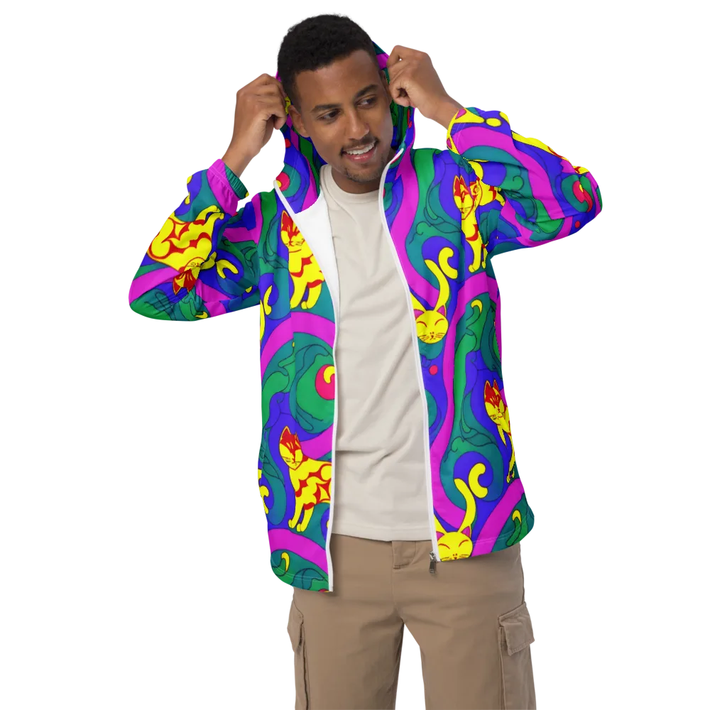 Neon Cat’s Cradle on Men's Windbreaker — Front