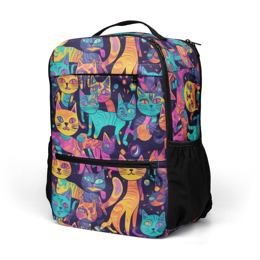 Astrocat Carnival on Utility Backpack — Left Front