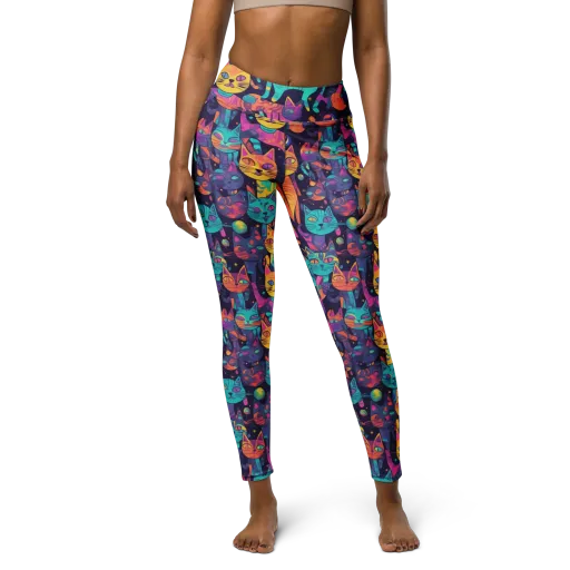 Astrocat Carnival on a Yoga Leggings