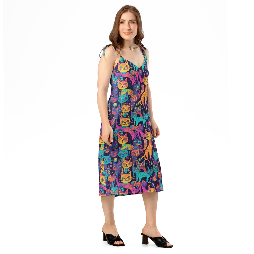Astrocat Carnival on Slip Dress — Right Front