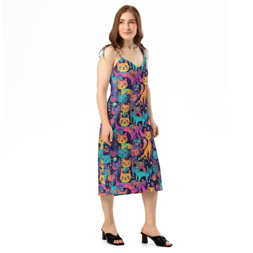 Astrocat Carnival on a Slip Dress