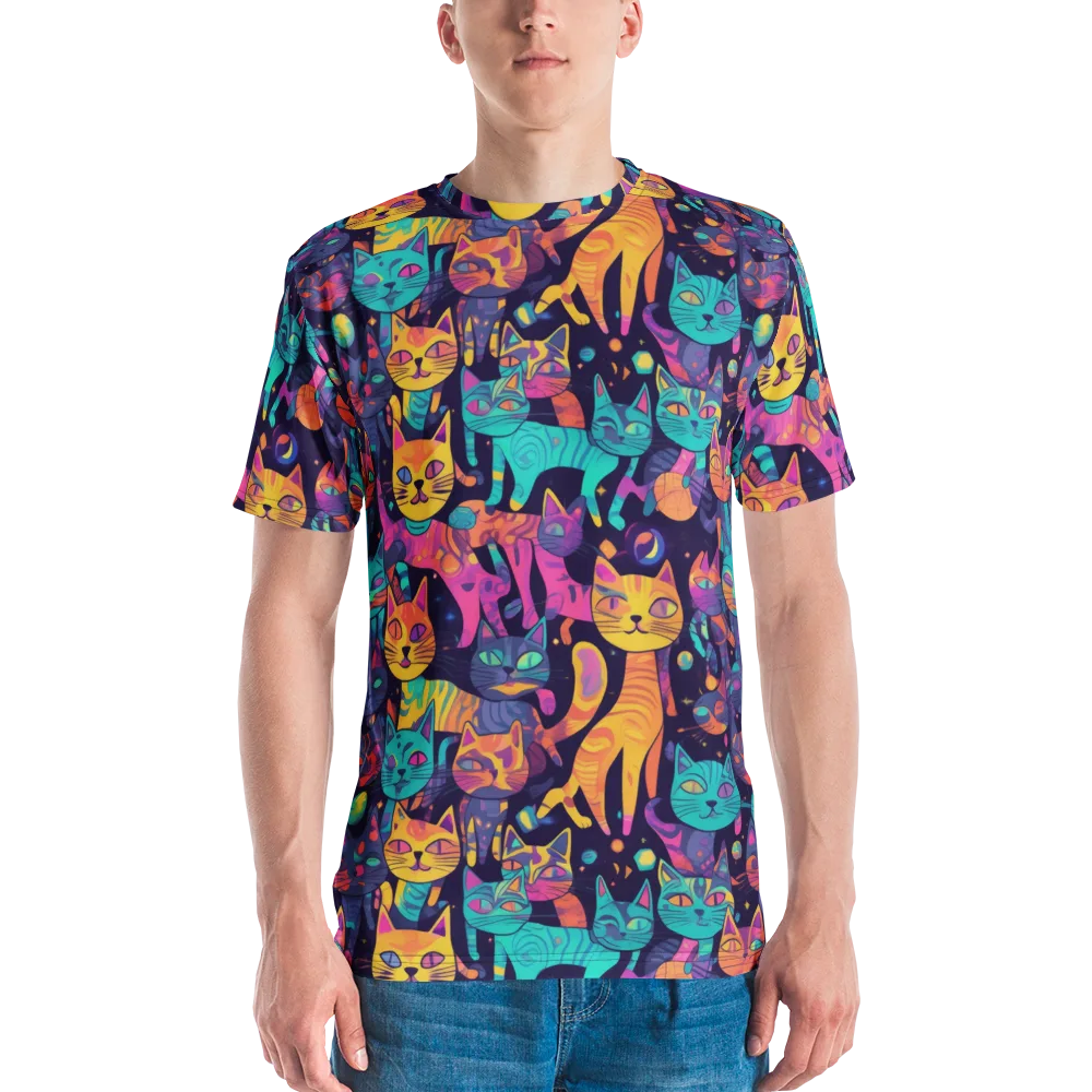Astrocat Carnival on Men's Crew Neck T-Shirt — Front
