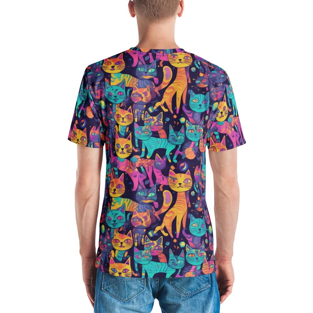 Astrocat Carnival on Men's Crew Neck T-Shirt — Back