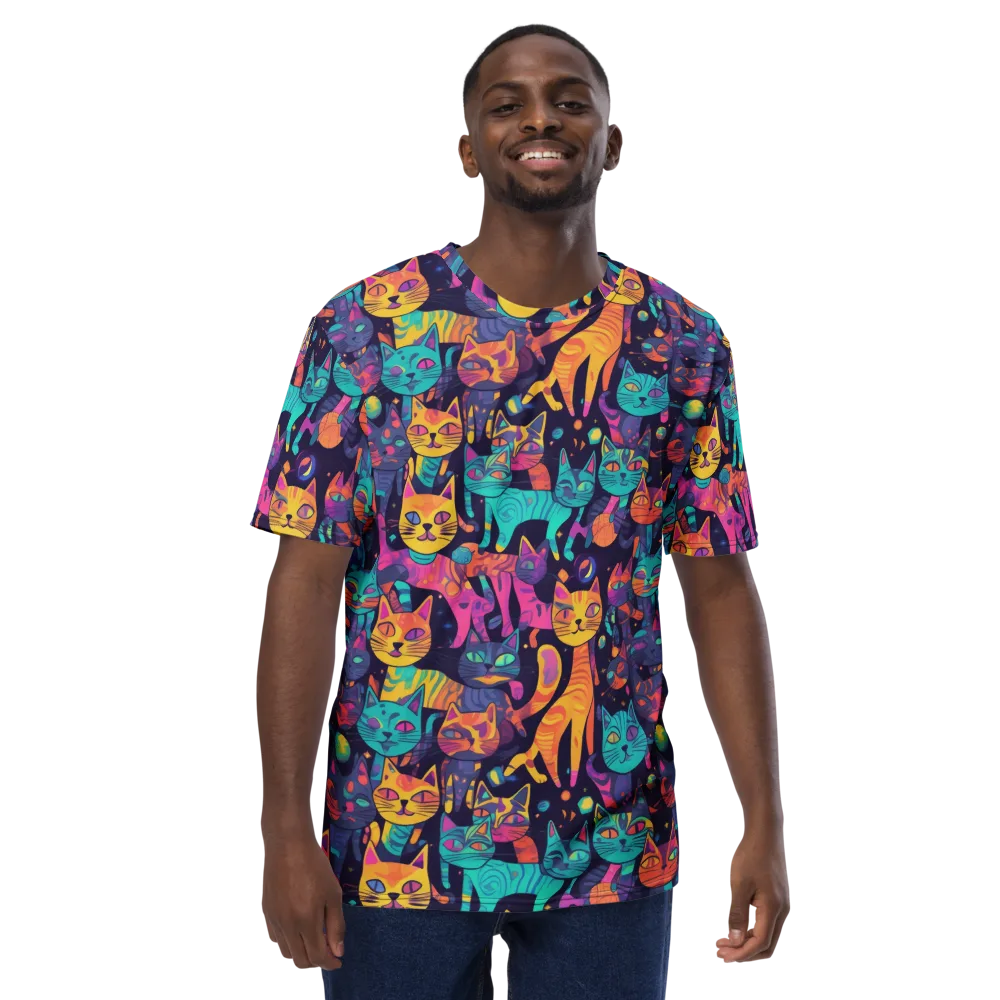 Astrocat Carnival on Men's Crew Neck T-Shirt — Front