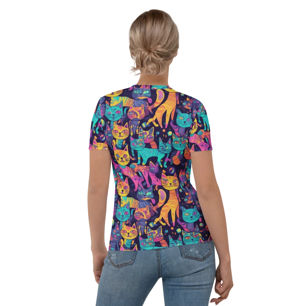 Astrocat Carnival on Women's Crew Neck T-Shirt — Back
