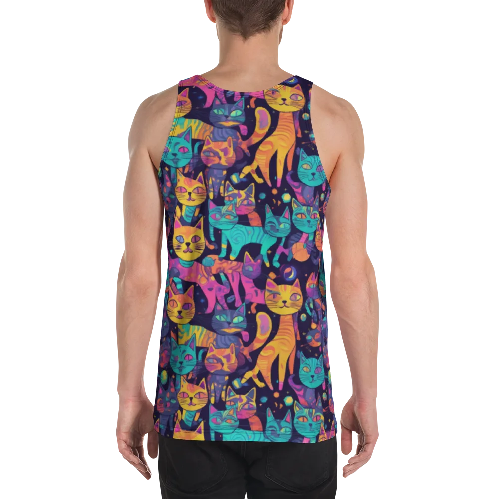 Astrocat Carnival on Men's Tank Top — Back