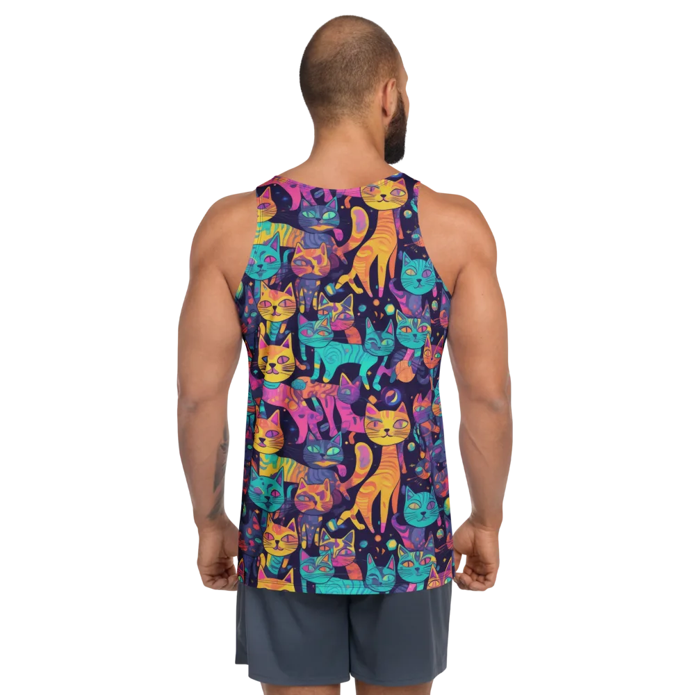 Astrocat Carnival on Men's Tank Top — Back
