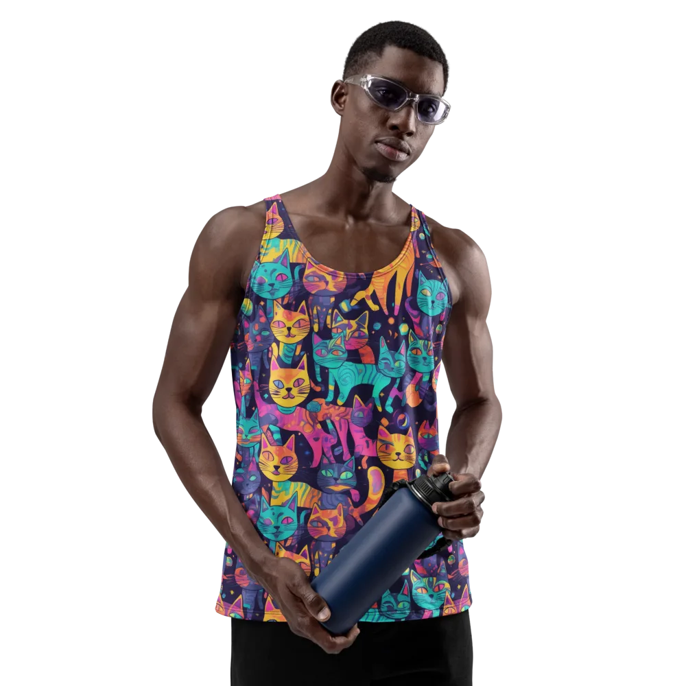 Astrocat Carnival on Men's Tank Top — Front