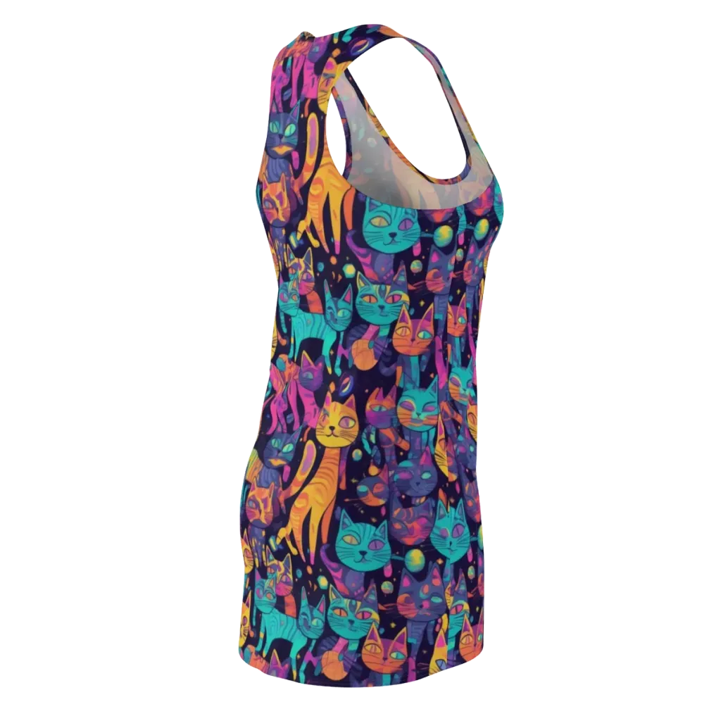 Astrocat Carnival on Racerback Dress — Back Side