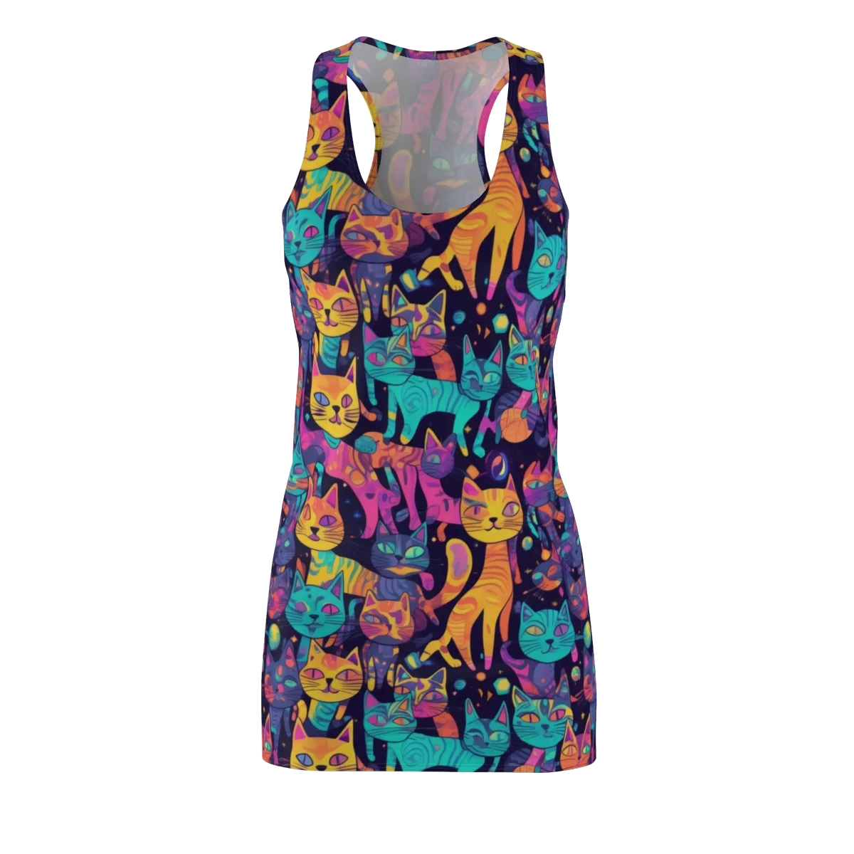 Astrocat Carnival on Racerback Dress — Front