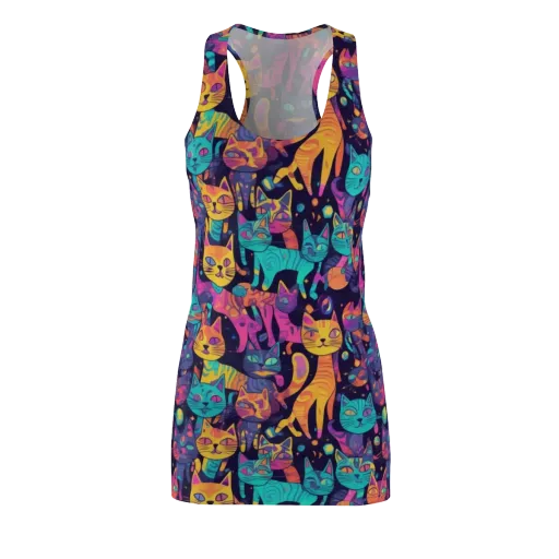 Astrocat Carnival on a Racerback Dress