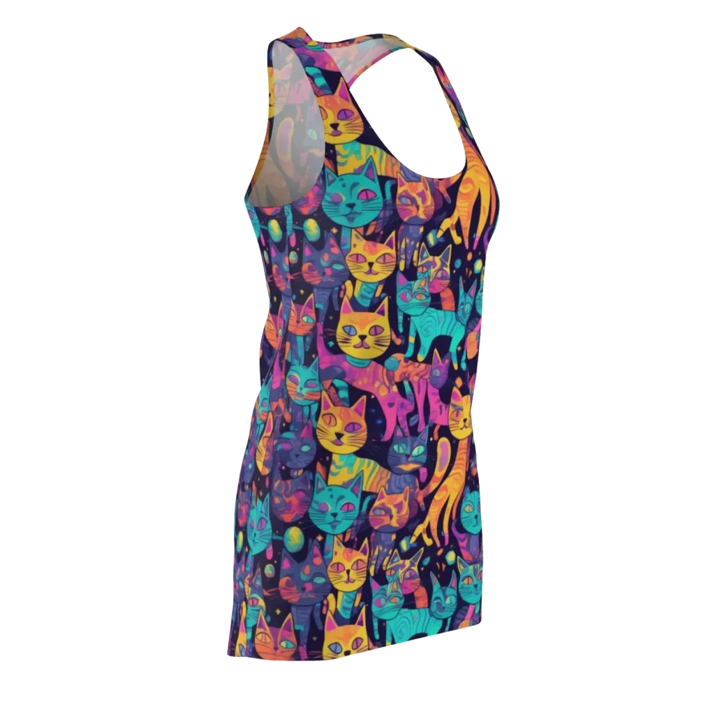 Astrocat Carnival on Racerback Dress — Front Side
