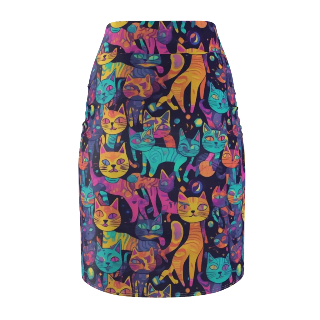 Astrocat Carnival on Pencil Skirt — Back