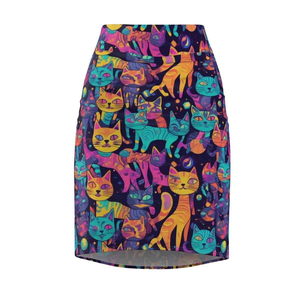 Astrocat Carnival on Pencil Skirt — Front