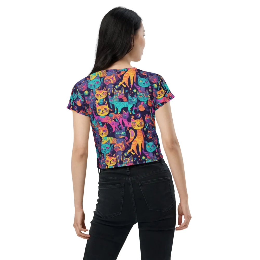 Astrocat Carnival on Crop Tee — Back