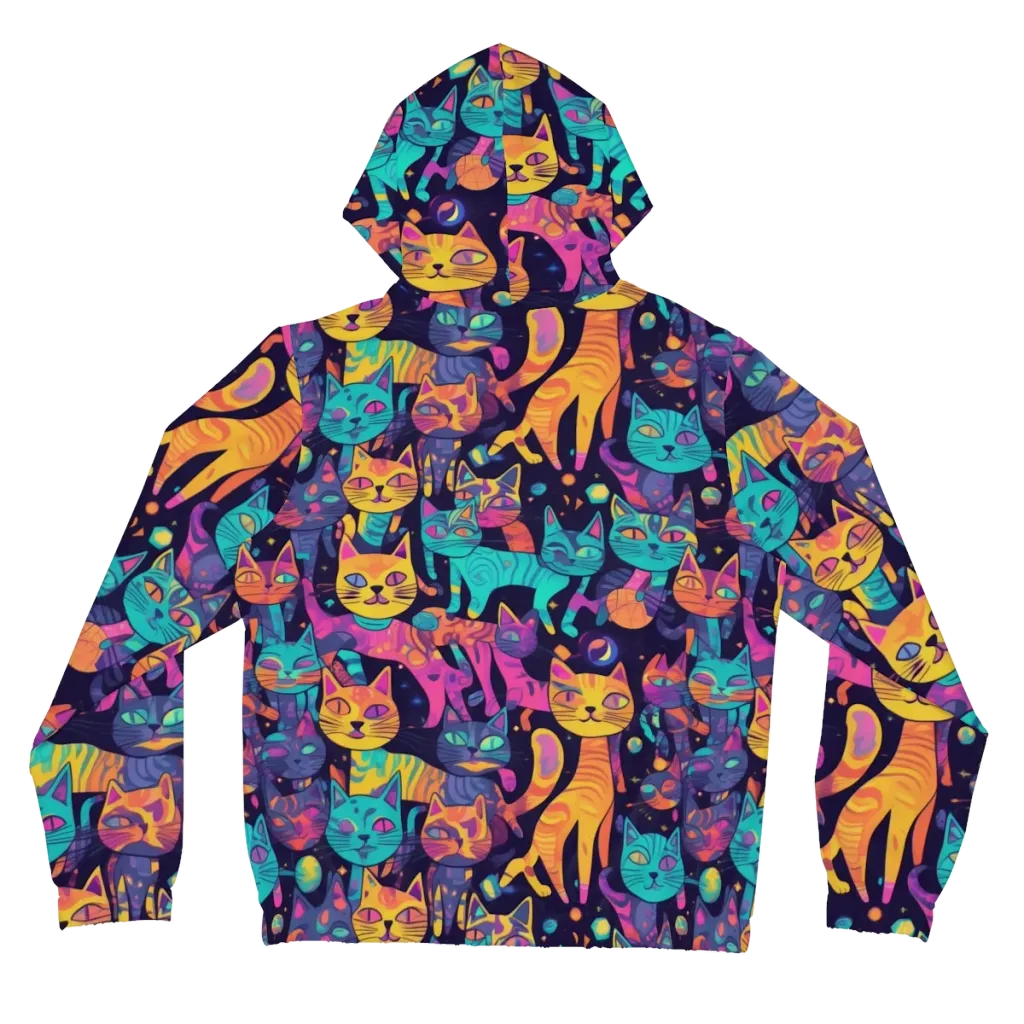 Astrocat Carnival on Women's Full-Zip Hoodie — Back