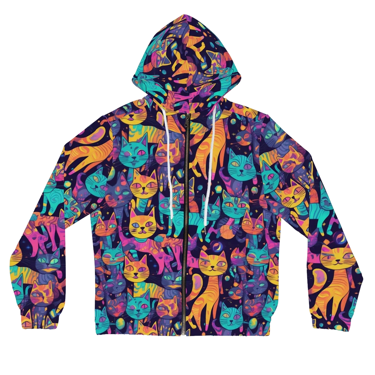 Astrocat Carnival on Women's Full-Zip Hoodie — Front