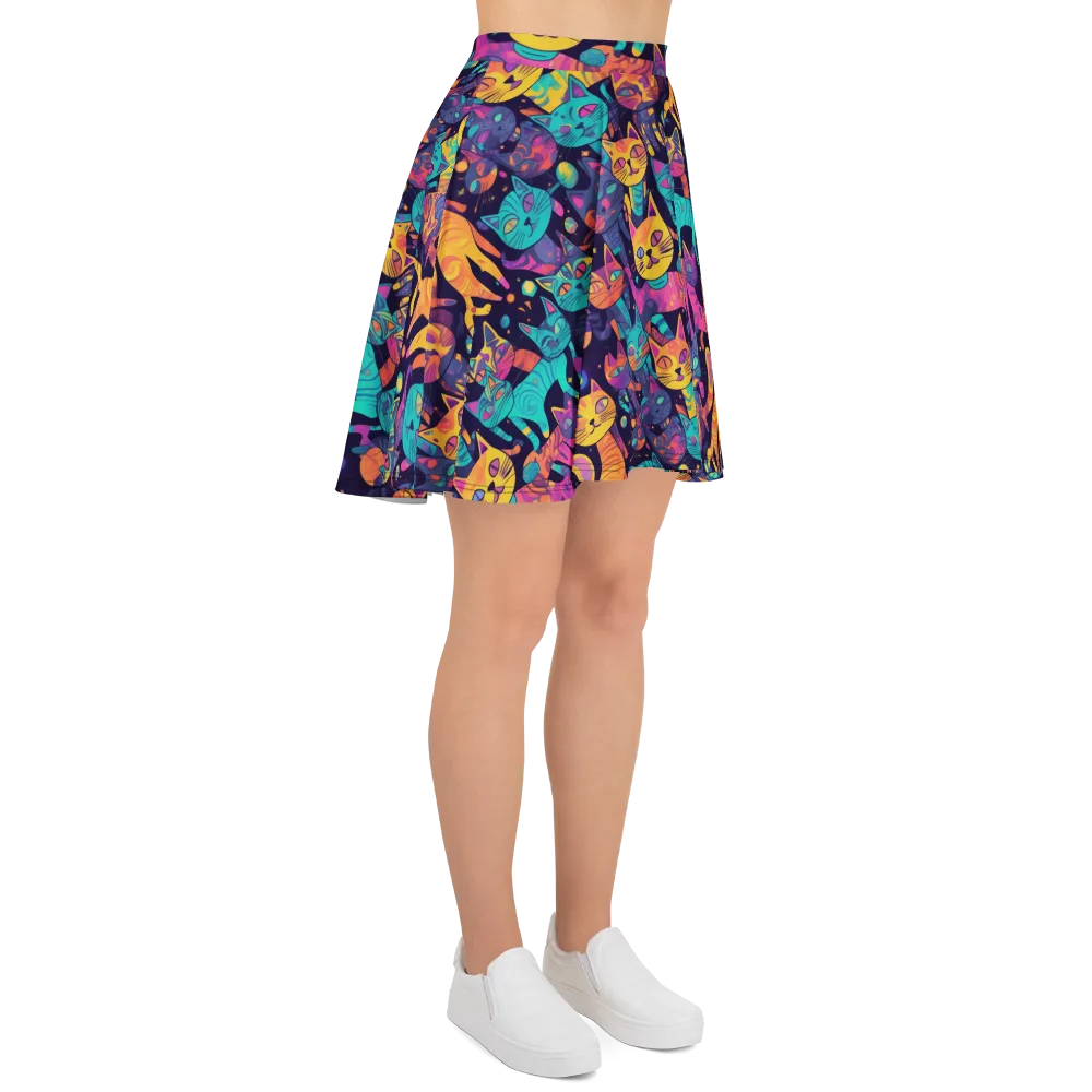 Astrocat Carnival on Skater Skirt — Right
