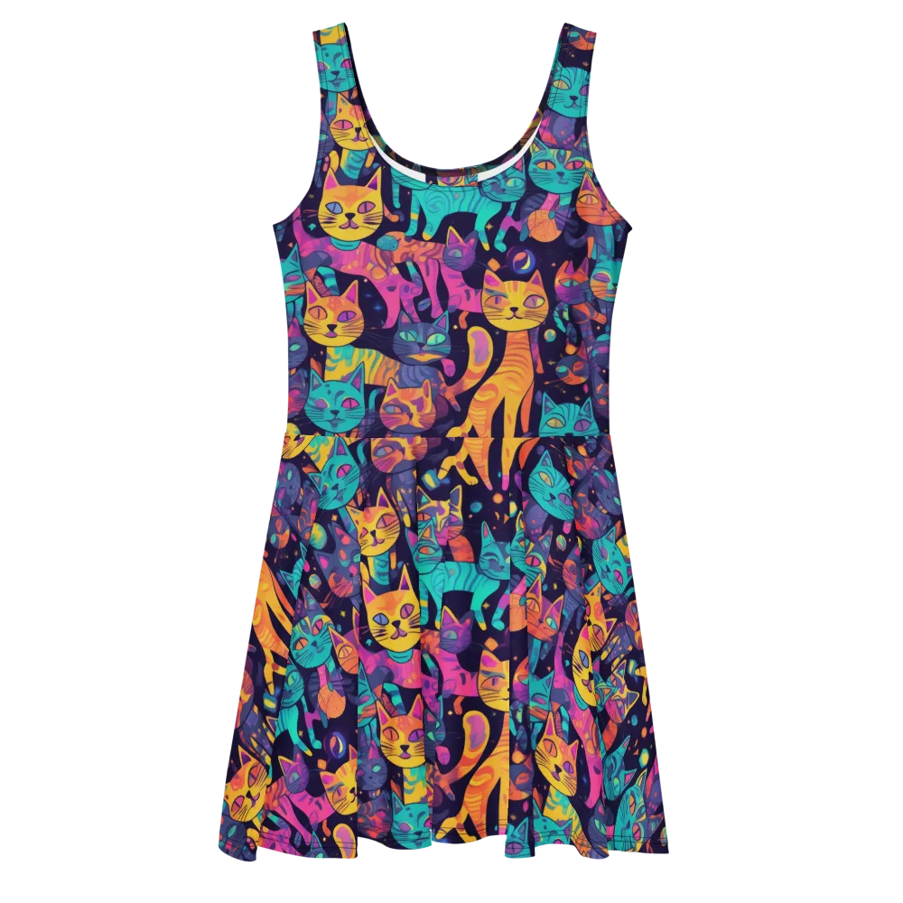 Astrocat Carnival on Skater Dress — Front