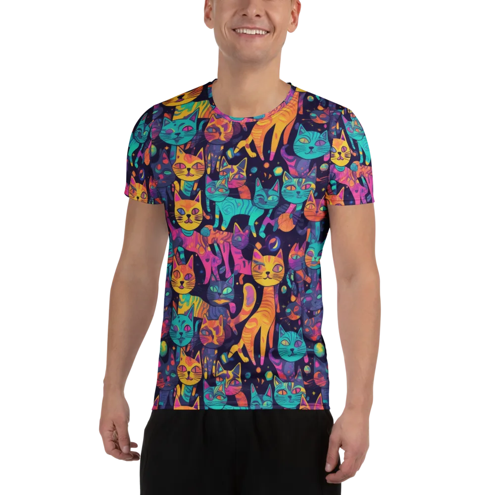 Astrocat Carnival on Men's Athletic T-Shirt — Front