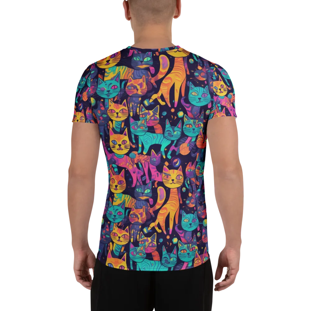 Astrocat Carnival on Men's Athletic T-Shirt — Back