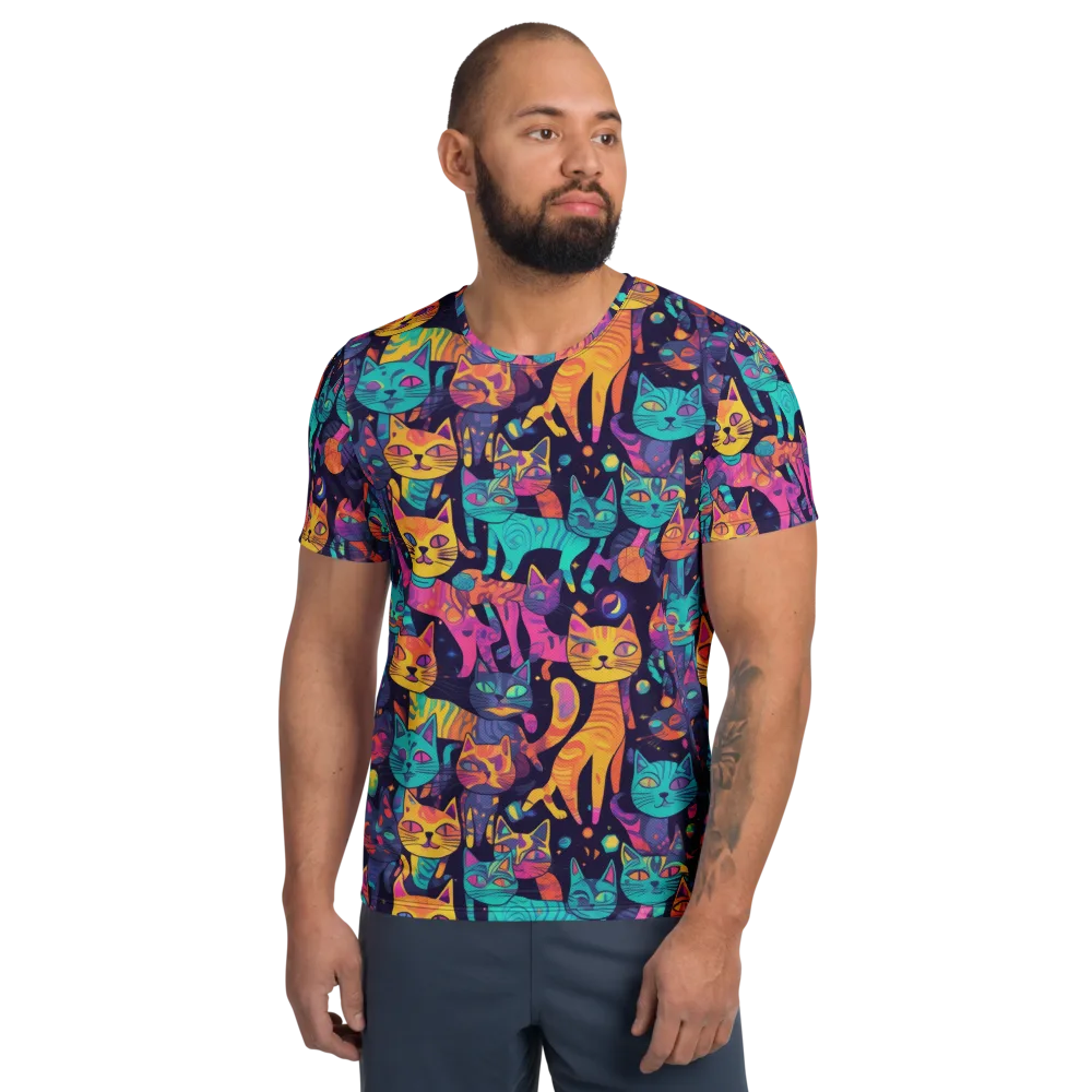 Astrocat Carnival on Men's Athletic T-Shirt — Front