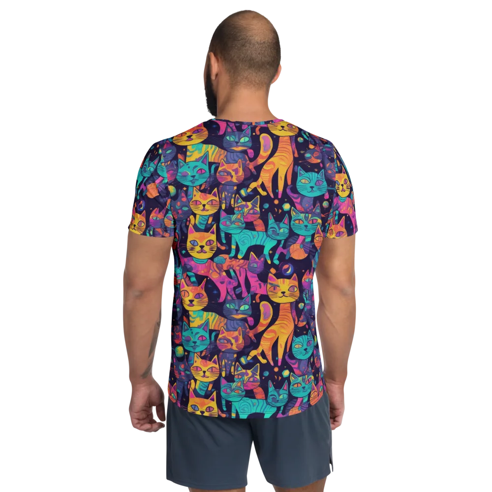 Astrocat Carnival on Men's Athletic T-Shirt — Back
