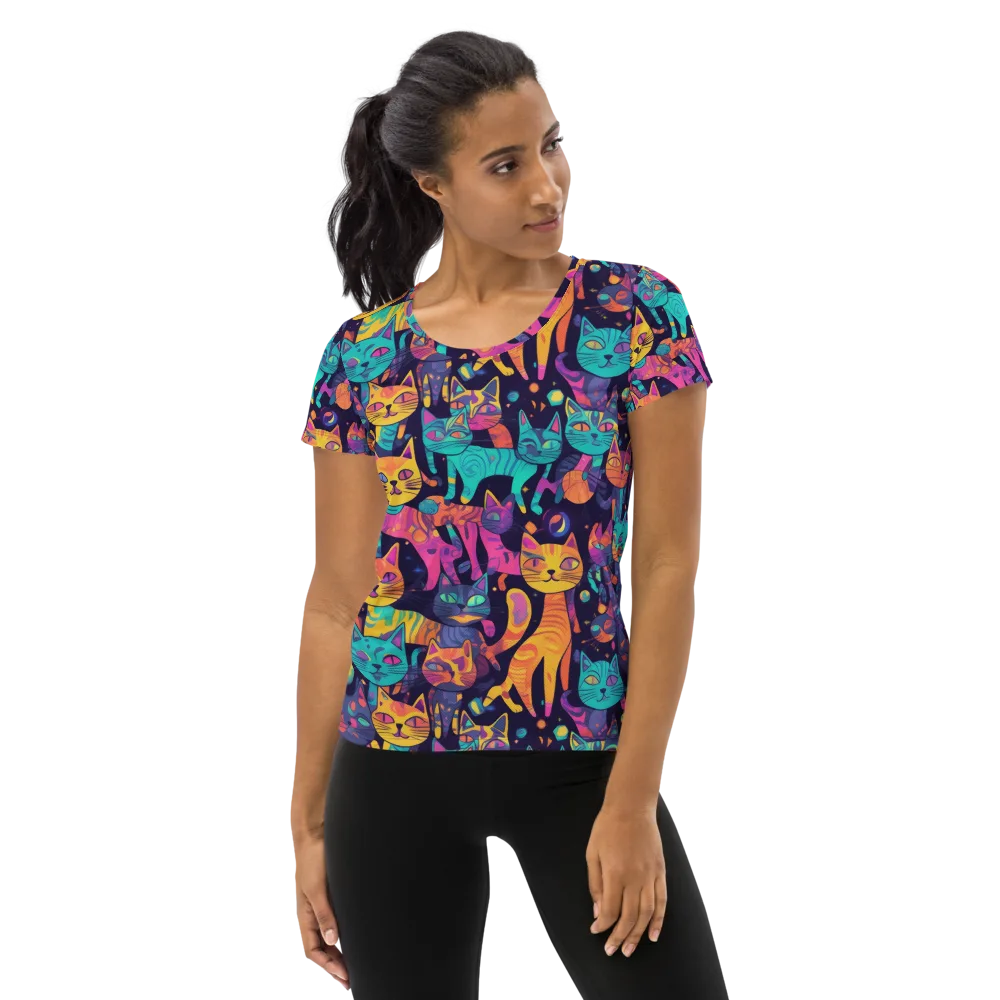 Astrocat Carnival on Women's Athletic T-Shirt — Front
