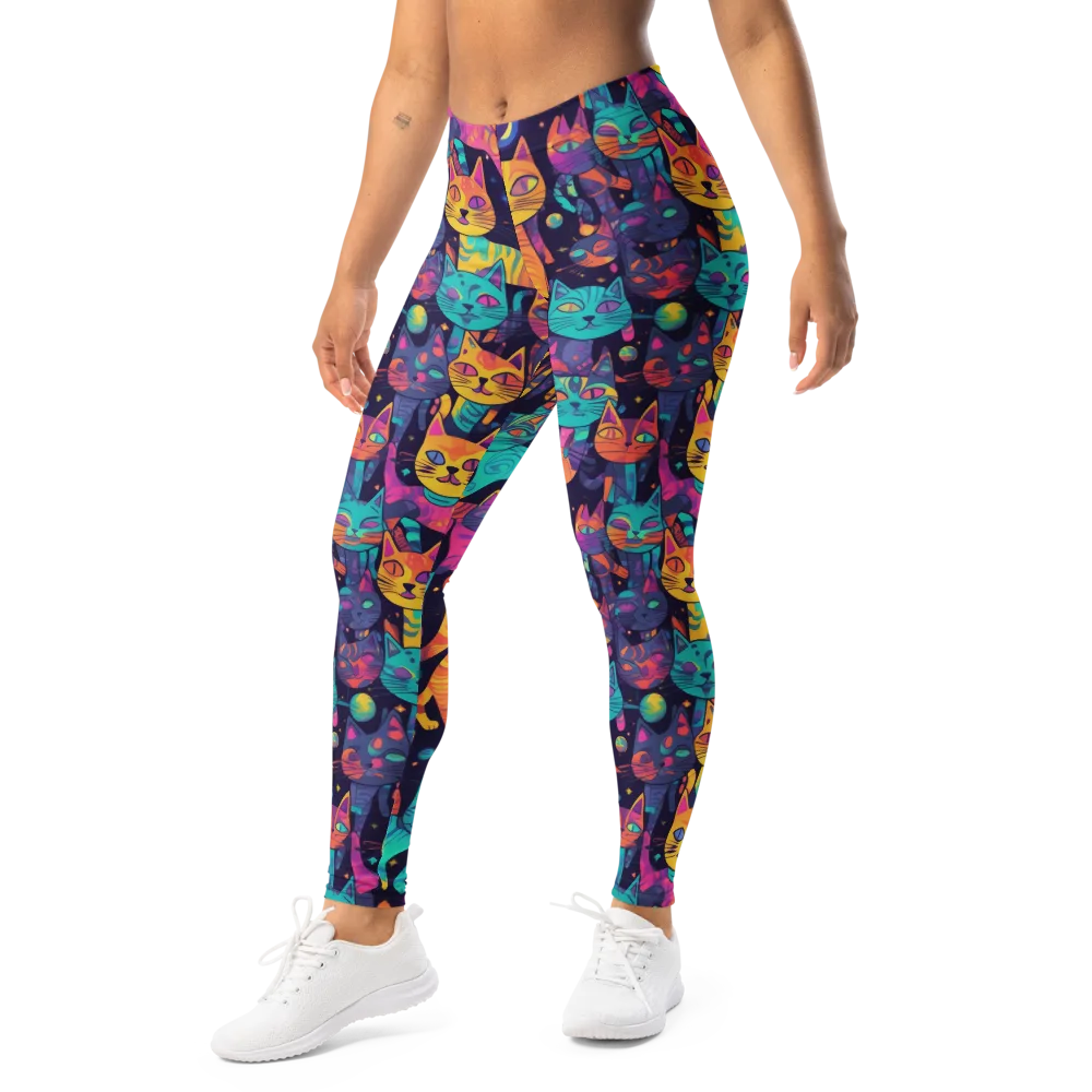 Astrocat Carnival on Leggings — Left Front