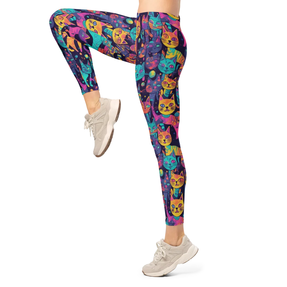 Astrocat Carnival on Leggings — Left