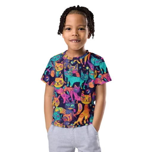 Astrocat Carnival on a Kids Crew Neck T-Shirt